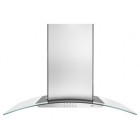 Whirlpool GXI6536DXS Island Glass Chimney Hood, 36in, with 400 CFM Internal Blower, 3-Speed Setting, Halogen Lights, Push Button Controls and Convertible to Recirculation