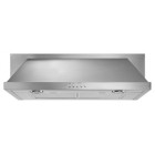Whirlpool UXT5536AAS Under Cabinet Hood, 36in, with High Performance 400 CFM Centrifugal Blower, 8.0 Sones, Dishwasher-Safe Mesh Filters and Dual Halogen Work Surface Lighting