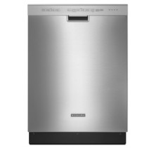 Kitchen Aid KUDS30IX Dishwasher, 24in, with  Wash Cycles, ProScrub Option, Light/China Cycle, Culinary Caddy Utensil Basket and Whisper Quiet 49 dBA Sound Insulation System