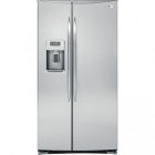 GE Profile PSRS6PGZSS Side by Side Refrigerator, 36in, 25.6 cu.ft. 1 QuickSpace & 2 slide-out Spillproof sh., 3 crisp., external digital controls, Ultraflow64, ALL LED Interior Lighting, TurboCool