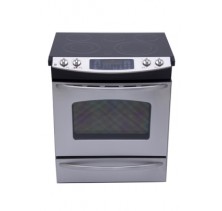 GE JCSP42SRSS Slide-In Electric Range, 30in, 5.2 cu.ft, with Ceramic Glass Cooktop, True Temp System, PowerBoil Element, Hidden Bake Oven Interior and Electronic Oven Controls   