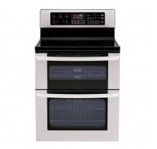 LG  LDE3017ST Freestanding Electric Double-Oven Range 30 in, with 5 Radiant Elements, 4.4 cu. ft. True Convection Lower Oven, 2.3 cu. ft. Upper Oven, InfraGrill Broiler and Self-Cleaning