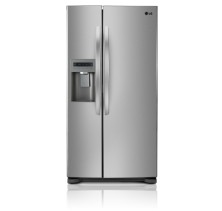 LG LSC23954S Side By Side Refrigerator, 33 in, 22.9 cu.ft, with External Ice and Water Dispenser, Digital Temperature Controls, Spill Protector Tempered Glass and 2 Humidity Crisper