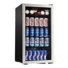 Danby DBC120BLS 18'' Beverage Center with 128 Can Capacity, Tempered Glass Door with Stainless Trim, 3.5 Wire Shelves and Door Lock