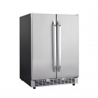 Danby DPC6012BLS 24" Undercounter 3-in-1 Party Center with 12-Bottle Wine Cooler, 60-Can Beverage Section, Ice Maker, 7 lb. Ice Storage, LED Display, Interior LED Lighting and Stainless Steel Wrapped 
