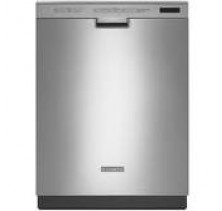 Kitchen Aid KUDS30CX Dishwasher, 24in, with 4 Cycles, 6 Options, SatinGlide Nylon Racks, ProScrub Option, Built-In Hard Food Disposer, Light Touch Controls and Energy Star Qualified