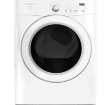 Frigidaire Affinity CAQE7021LW Electric Front Load Dryer, 27in 7.0 Cu.Ft Capacity, Painted Steel Drum, New Profile Monochromatic Door, Chrome Knob & Buttons, Electronic Controls w/Digital Display