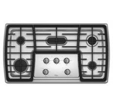 Whirlpool Gold G7CG3665XS Gas Cooktop, 36in, with 5 Sealed Burners, Dishwasher-Safe Knobs, Built-In Oven Compatible, Porcelain Coated Cast Iron Grates