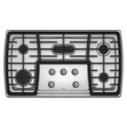Whirlpool Gold G7CG3665XS Gas Cooktop, 36in, with 5 Sealed Burners, Dishwasher-Safe Knobs, Built-In Oven Compatible, Porcelain Coated Cast Iron Grates