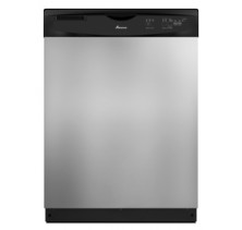 Amana ADB1400AW Dishwasher, 24in, with 3 Wash Cycles, Twice as Nice Silverware Baskets, 2 Cup Shelves, 4 Light Item Clips, CleanPlate Wash System and SofSound