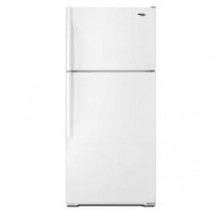 Amana A8TXCWFXW Top Mount Refrigerator, 28in, 17.6 cu.ft, Flat Textured Door ,Meat Pan ,Crisper Drawer ,2 Full-Width Adjustable Wire Shelves