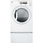 GE GFMN240ELWW Front Load Electric Dryer, 27in, 7.0 cu.ft, with Delay Start Up to 24 hours, Sensor Dry Plus, Active Wear Cycle, eDry and Up to 90ft venting capability  