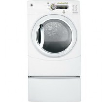GE GFMN240GLWW  Front Load Gas Dryer, 27in, 7.0 cu. ft. with Sensor Dry Plus, eDry Option, Active Wear Cycle, Speed Dry, Delay Start and Interior Dryer Light