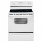 Frigidaire CFEF3014LW Freestanding Range, 5.3 Cu. Ft., 30in Electric, Self Clean, ES 300 Timer, Smoothtop Ceramic Glass Cooking Surface, 2x9&rdquo; 2500w Elements, 2x6&rdquo; 1250w Elements