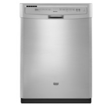 Maytag MDB7749AW Dishwasher, 24in, with 14-Place Settings, 5 Cycles, 6 Options, SteamClean, Sensors, NSF Certified, Removable Upper Rack and Energy Star Certified