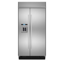 Jenn Air JS48SEDUDW 48" Built-In Side-By-Side Refrigerator with Dispenser with Glass-Touch Electronic Controls with LED Display, Adjustable, Spill-Proof Glass Shelves and Integrated Cubed/Crushed Ice 