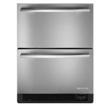 Jenn Air JUD248C 24 inch Refrigerator/Freezer Drawers with Fully Extendable Glide-Out Drawers with Heavy-Duty Ball Bearings, Electronic Controls with Temperature Displays and Stainless Steel Interior