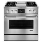 Jenn Air YJDRP536WP 36 inch Duel Fuel Range with 4 Burners and Griddle Top, 7-Inch (17.8 cm) Full Color Touch-Anywhere LCD Display, Electronic Ignition and Flame-Sensing Re-ignition 