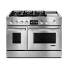 Jenn Air YJDRP548WP 48 inch Duel Fuel Range with 6 Burners, Stove Top Griddle, 7-Inch (17.8 cm) Full Color Touch-Anywhere LCD Display, Electronic Ignition and Flame-Sensing Re-ignition and Convection