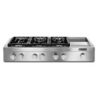 Jenn Air JGCP548WP 48 inch Pro-Style Gas Range Top with Griddle, Two 20,000 BTU Stacked PowerBurners, Electronic Ignition and Flame-Sensing Re-ignition and 6 Sealed Burners