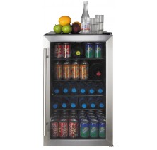 GE GCS04GLRTSC Beverage Centre, 19in, 4.1 cu.ft, 109 Can Capacity with Advanced Temperature-Management System with Precise Electronic Controls, Soft Interior Lighting, Contoured doors 