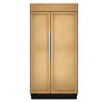 Kitchen Aid KSSO42FTX Built In Side by Side Refrigerator, 42in, 25.3 cu.ft, with ExtendFresh Plus Temperature Management System, AquaSense Base-Grille Filtration System and ClearVue bins   