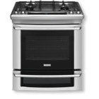 Electrolux EW30DS6CGS Slide In Duel Fuel Range, 30 in, 4.2 cu.ft, with Wave-Touch Controls, Self Clean, True Hidden Bake, True Convection w/2500 watt Element and Variable Speed Fan, Convection Convert