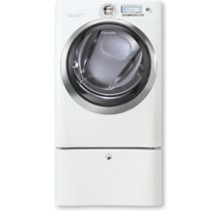 Electrolux EWMED7CJ Front Load Electric Steam Dryer, 27 in, 8.0 cu.ft, with Wave-Touch Controls w/LCD Display, Touch-2-Open Door, Reversible Door, Perfect Steam Option, 14 Cycles, 9 Specialty Cycles