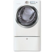 Electrolux EWMGD70J Front Load Gas Steam Dryer, 27 in, 8.0 cu.ft, with Wave-Touch Controls w/LCD Display, Touch-2-Open Door, Reversible Door, Perfect Steam Option, 14 Cycles, 9 Specialty Cycles 