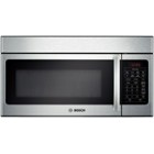 Bosch (HMV5051C) 500 Series 1000 Watt Microwave, 1.7 cu.ft, 300 CFM, 10 Power Levels, 13 5/8" recessed glass turntable, recirculated and external venting, Sensor Cooking programs, 2-level microwave
