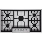 Bosch (NGM8654UC) 800 series, 36 inch, 5 burners, stainless steel, POWERSIM&trade; , OPTISIM&trade;, 17K BTU Max, Recesssed burner areas, front control for easy operation, continuous cast iron grates, electronic 