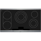 Bosch (NET8654UC) 800 Series 36" Electric Cooktop: AutoChef&trade; Sensor&acirc;��&bull; SteelTouch&trade; with PreciseSelect&trade;&acirc;��(17 Settings) &bull; Front and Back Stainless Steel Strip &bull; 3-Zone 12" Heating Element 