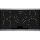 Bosch 800 Series NIT8665UC Induction Cooktop, 36 in, with SteelTouch w/ PreciseSelect Control (17 Settings) AutoChef, Front and Back SS Strip, Dual 11 inch Heating Element w/ powerful 4,400W
