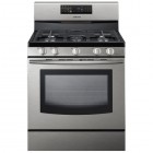 Samsung FX510BGS Freestanding Gas Range, 30 in,5.8 cu.ft, with 5 Burners, 17K BTU power burner, Convection Oven, Storage Drawer, Child Lock and Hidden Bake Element