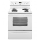 Maytag YMER5605YW Freestanding Electric Range, 30 in, 4.8 cu.ft, with Extra Large Oven Window, Adjustable Oven Racks, Digital Temperature Display and Clock And Timer 