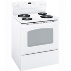 GE JCBS280DTWW Freestanding Electric Range, 30 in, 5.0 cu.ft, with Sabbath Mode, Dual Element Bake, Standard Cleaning Oven True Temp System and Storage Drawer