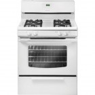 Frigidaire CFGF3017LW Freestanding Gas Range, 30 in, 4.2 cu.ft, with  Sealed Burners, 12,000 BTU Power Burner, Low-Simmer Burner, Ready-Select Controls and Broil and Serve Drawer