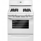 Frigidaire CFGF3023LW Freestanding Gas Range, 30 in, 5.0 cu.ft, with 4 Sealed Burners, Quick Boil Burner, Low-Simmer Burner, Ready-Select Controls and Storage Drawer