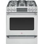 GE Cafe CCGS985SETSS Freestanding Gas Convection Range, 30 in, 5.4 cu.ft, with 5 Sealed Burners, 20,000 BTU Tri-Ring Burner, Lower Oven, Center Oval Burner, Self Cleaning Oven, Grates and Racks