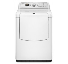 Maytag Bravos YMEDB750YW Front Load Electric Dryer, 29 in, 7.3 cu.ft, with 9 Cycles, Solid Door, Drum Light, Wrinkle Prevent Plus (150 mins)
