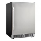 Danby DAR154BLSST Undercounter All-Refrigerator, 24 in, with 5.4 cu. ft. Capacity, Glass Shelves, Gallon Door Storage, Audible Alarm, Digital Thermostat and LED Display