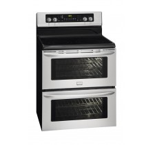 Frigidaire Gallery CGEF306TMF Freestanding Electric Double Oven Range with 5 Radiant Elements, SpaceWise Expandable Elements, 7.0 cu. ft. Double Symmetry Oven, True Convection, Quick Preheat 
