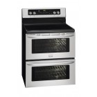 Frigidaire Gallery CGEF306TMF Freestanding Electric Double Oven Range with 5 Radiant Elements, SpaceWise Expandable Elements, 7.0 cu. ft. Double Symmetry Oven, True Convection, Quick Preheat 