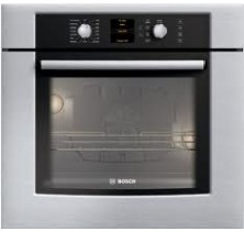 Bosch (HBN5450UC) 300 series, 27 inch, Capacity: 4.2 cu.ft., Convection Bake, Broil, Roast,  Flush-to-Cabinet Design, Ergonomic Dials with Glass Touch Control, Recessed Heating Element
