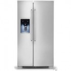 Electrolux EI26SS30JS Side by SIde Refrigerator, 36 in, 25.9 cu.ft, with 3 Sliding SpillSafe Glass Shelves, 2 Luxury-Glide Crispers, IQ-Touch Controls, Energy Star Qualified 