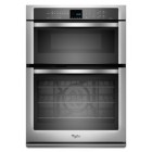 Whirlpool WOC95EC0AS Microwave Wall Oven Combination, 30 in, 5.0 cu.ft, with Convection, SteamClean option, Rapid Preheat, Largest capacity available and Hidden Bake Element 