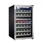 Danby DWC114BLSDD Freestanding Compact Wine Cooler, 20 in, with 38-Bottle Capacity, Dual Temperature Zones, White LED Thermostat, White LED Interior Lights and Tempered Glass Door 
