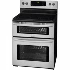 Frigidaire CGEF302TNF Electric Double Oven 30 in, 7.0 Cu. Ft. with Smoothtop Ceramic Glass Cooking Surface and Express-Select Precision Touch Controls symmetry double 50/50 Oven, Stainless Steel 