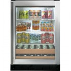 GE Monogram ZDBC240NBS Built-in Beverage Center with 12-Bottle Capacity, 126-Can Capacity, 24 in, Spillproof Glass Shelves, Wine Racks and ADA Compliant