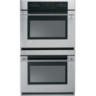 GE Monogram ZET958SMSS Double Electric Wall Oven 30 in with 4.4 cu. ft. Upper/Lower Reverse-Air/European Convection Ovens, Halogen Light Columns, Meat Thermometer and Glass Touch Controls